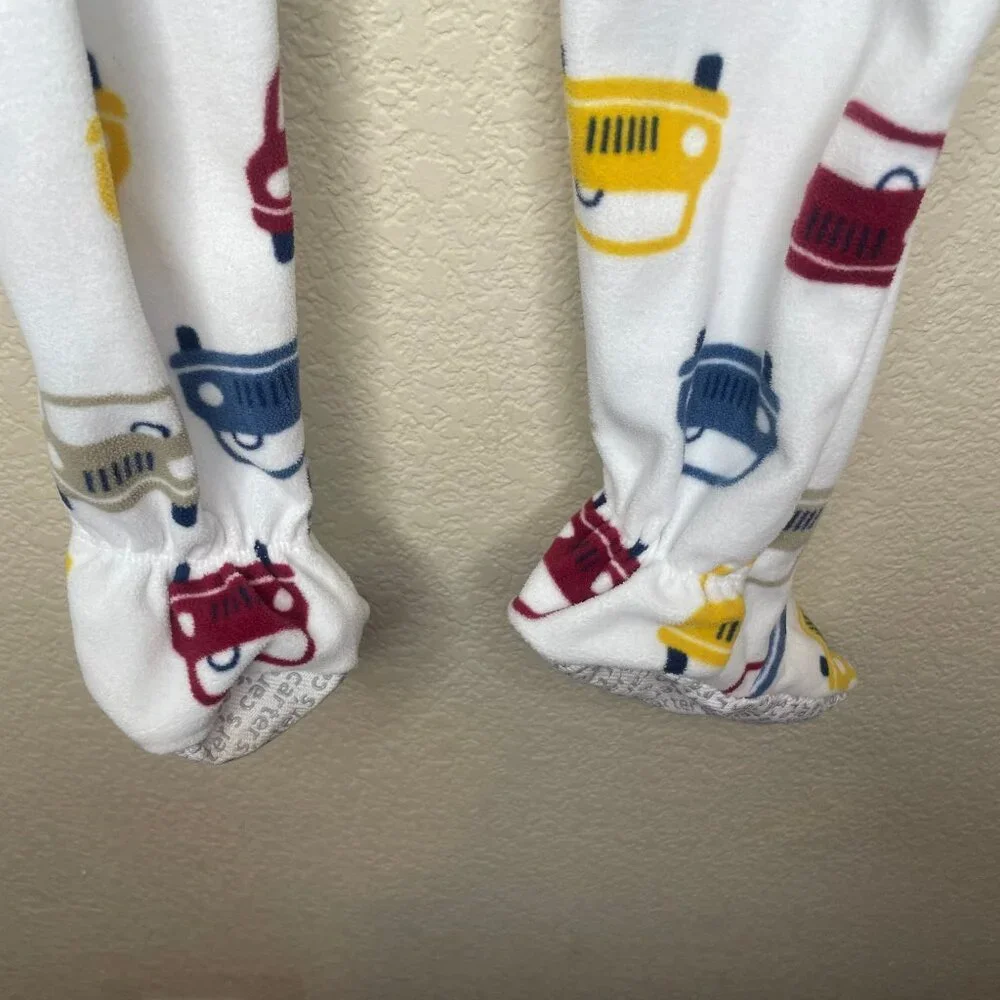 Carter’s 5T Fleece Footed Pajamas Cars Print Sleeper